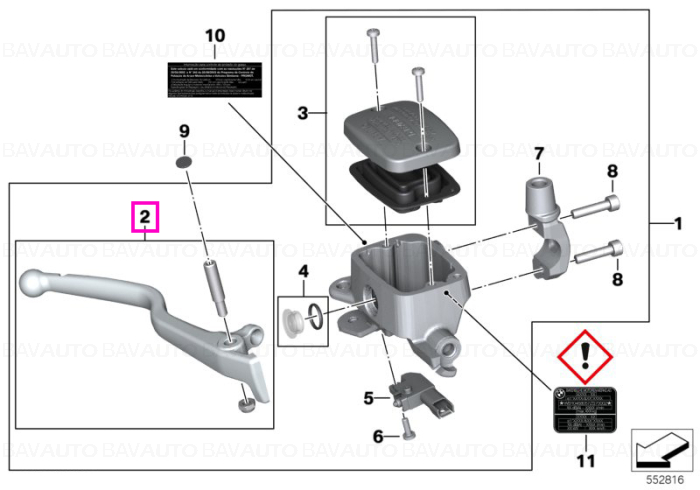 32729480022 - Set parking brake lever right - BMW Motorrad - Original BMW Motorrad Group - BavAUTO