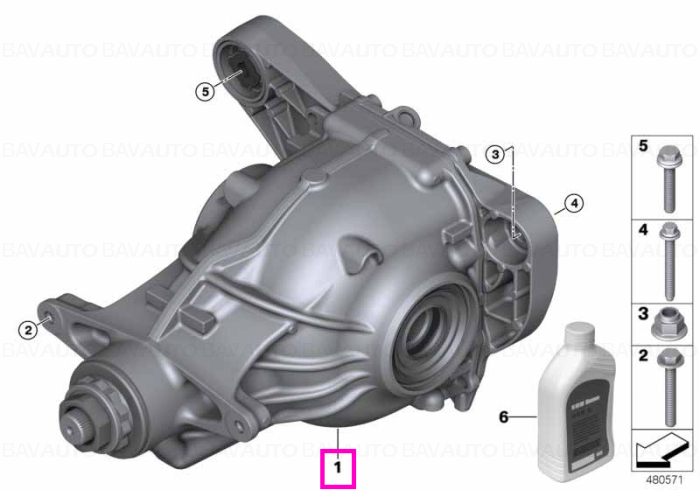 33109846361 - Grup diferential punte spate (215LW I=3,64) - BMW X7 G07 xDrive40i, 40iX - Original BMW