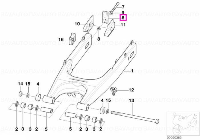 33177650081 - Placă de susținere SILVER - BMW Motorrad - R13, R131 - de la 01.12.1999 - Original BMW Motorrad Group - BavAUTO