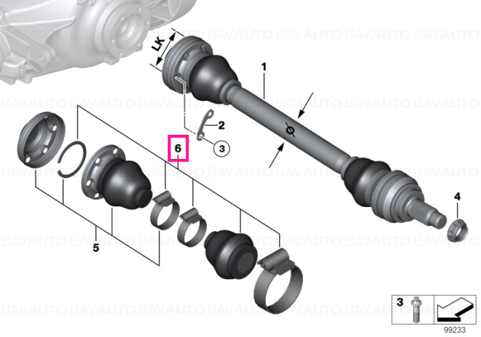 33217540117 - Bellows - Original BMW