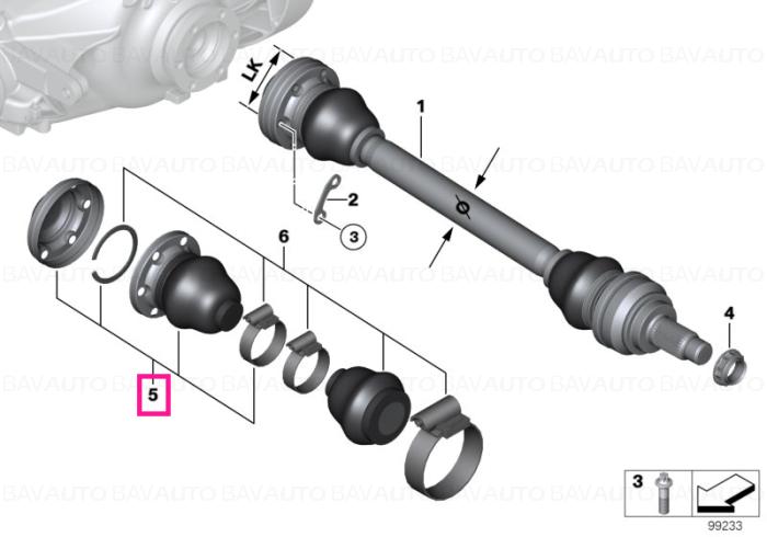 33217547021 - Bellows - Original BMW