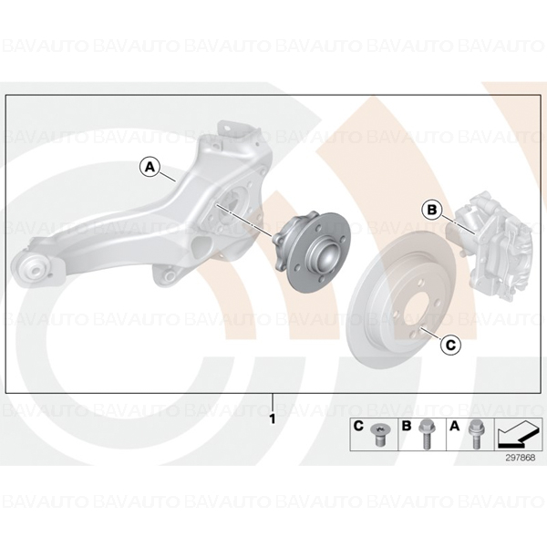33412361250 - Kit reparatie rulment roata Value Line - Mini R55, R56, R57, R58, R59 - spate | BavAUTO