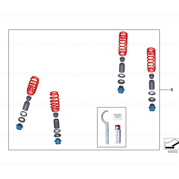 33502456208 - Kit retrofit suspensie sport BMW M Performance pentru M5 F90