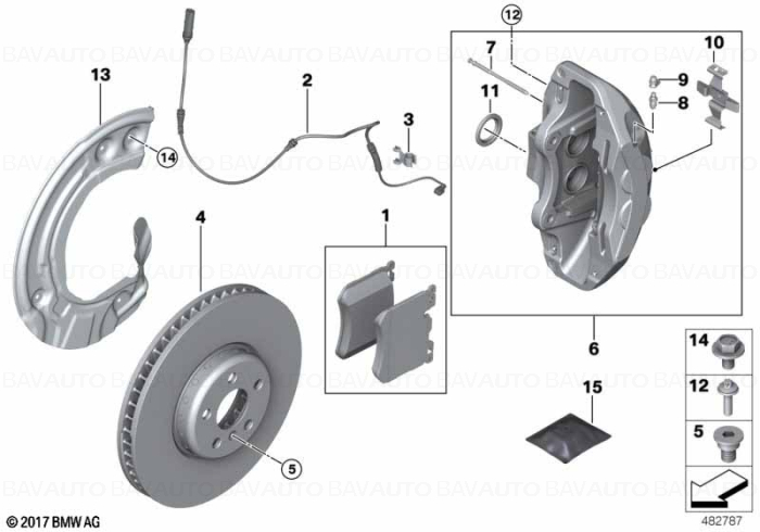 34108064561 - Set placute frana fata - BMW X3 M F97, BMW X4 M F98 | BavAUTO