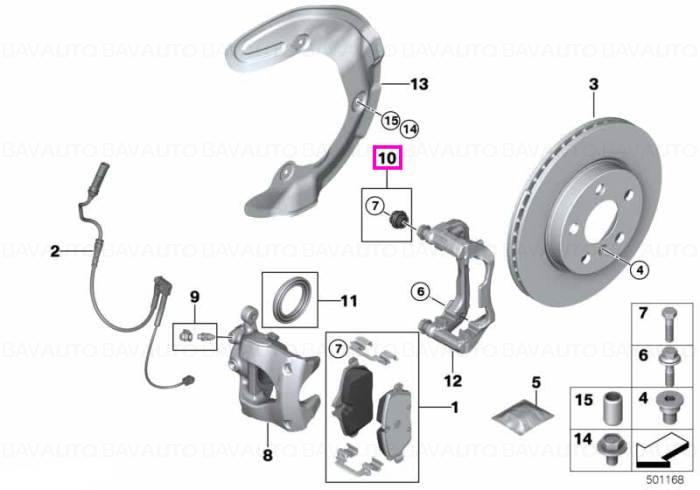 34116872804 - Kit reparatie burduf - BMW - X3 G01, X4 G02 - de la 02.11.2016 - Original BMW Group - BavAUTO
