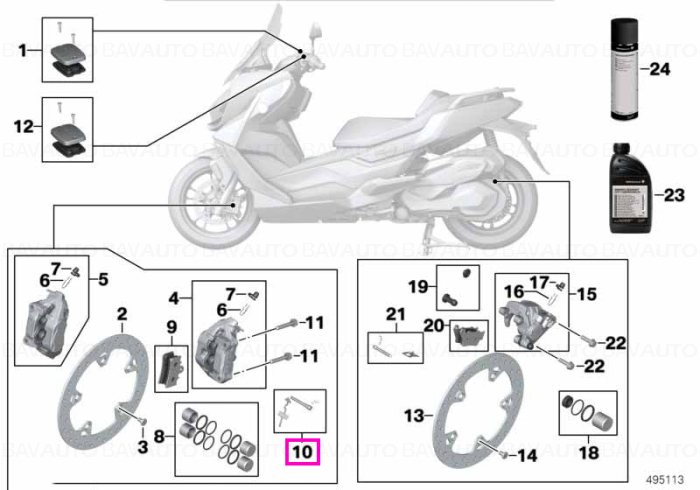 34118569407 - Set, fastening parts, brake pads - BMW Motorrad - K02, K03 - de la 01.04.2016 - Original BMW Motorrad Group …