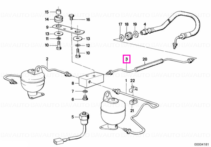 34326755607 - Țeavă M10/M10-1080MM - BMW - X7 700, Seria 5 E12 - de la 01.01.1955 - Original BMW Group - BavAUTO