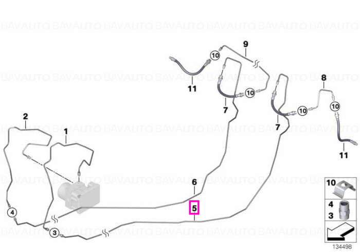 34326853531 - Conduct M12/M10 - BMW - X1 E84, Seria 3 E90 - de la 01.12.2004 - Original BMW Group - BavAUTO