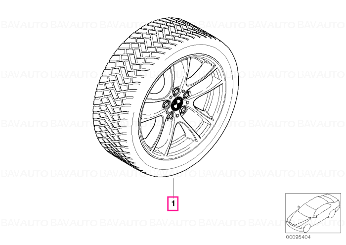36110140458 - Roată aleasă completă iarnă 255/55R18 105H - BMW - X5 E53 - de la 01.10.2001 - Original BMW Group - BavAUTO