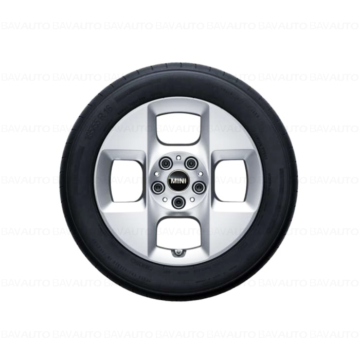 36115B5D015 - Roată completă de iarnă - 4 Square Spoke 955 cu anvelopa Bridgestone BLIZZAK LM005 - 195/55R16 91H XL - Mini F65/F66/F67