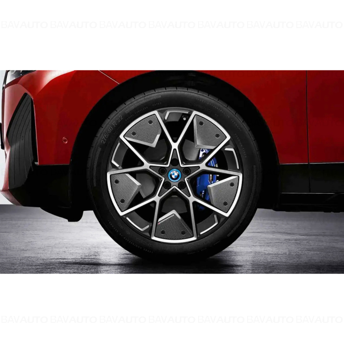 36115B758C1 - Set roți complete de vară - M Performance Aerodynamic Wheel Carbon 1022M (bright milled, flow forming) cu anvelopa Pirelli P ZERO E - 275/40R22 107Y XL - BMW iX I20