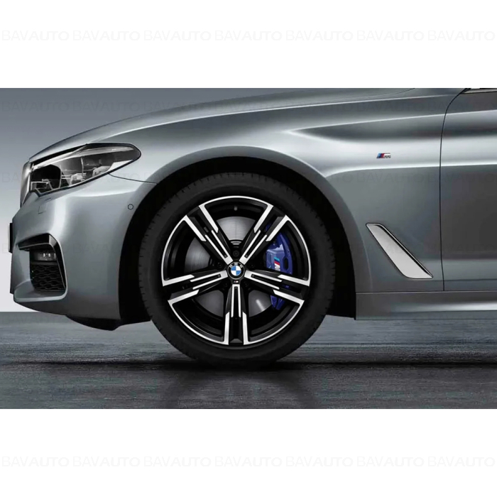 36115B76D43 - Roată completă de iarnă - M Double Spoke 848M (bright turned, flow forming) cu anvelopa Continental VikingContact 8 - 255/40R18 99T XL - BMW Seria 3/4 G20/G21/G22/G23/G42 - punte spate