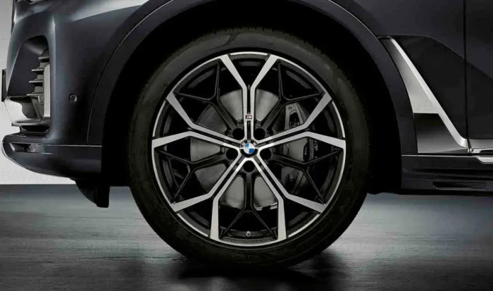  Janta aliaj usor - M Performance Y-Spoke 785M - Bicolor Negru/Argintiu (Black Matt / Bright Turned) - 9,5Jx22 ET:32 - BMW X7 G07