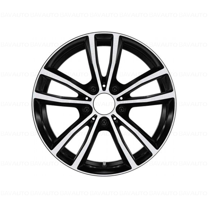 Janta aliaj usor - Double Spoke 725 - Negru/Argintiu (Jet Black Sol. Paint) - 7,5JX17 ET:43 - BMW Seria 1 F20 F21, Seria 2 F22 F23