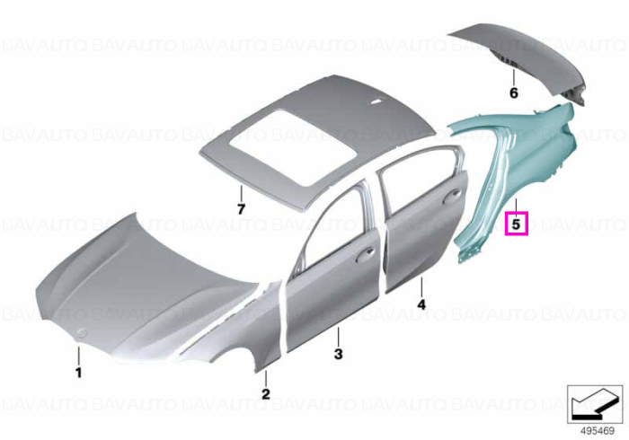 Aripa spate dreapta - BMW Seria 3 G80 M3 - tip motor S58