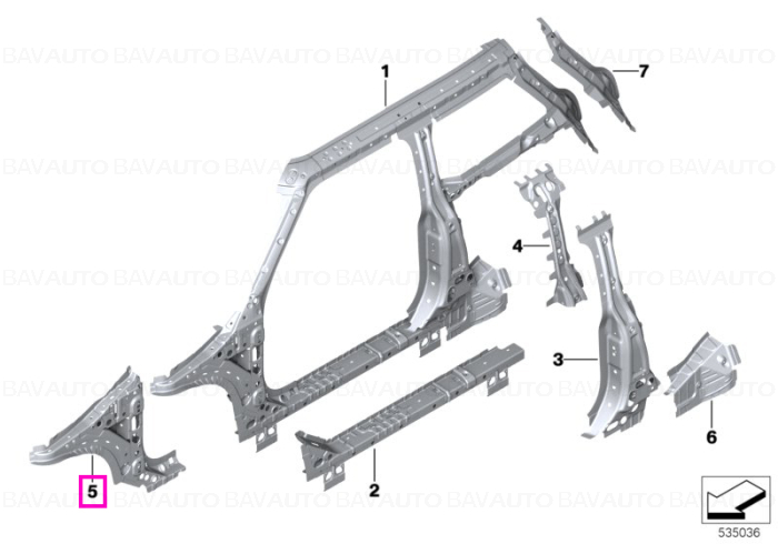 Ranforsare stalp A, exterioara, stanga - Mini Cooper J01 - tip motor HC0