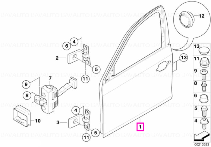 Portiera fata, stanga - BMW Seria 5 E60 E61