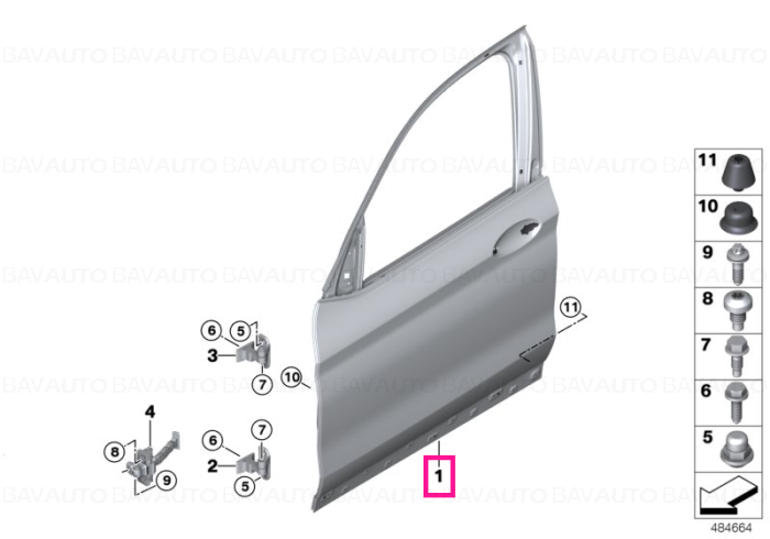41517478339 - Door front left  - Original BMW