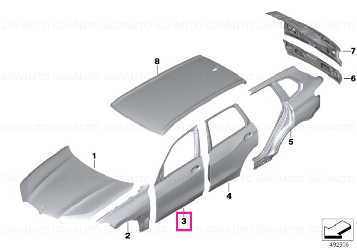 41518738551 - Portiera / Usa fata, stanga - BMW X5 G05 F95 M - Original BMW