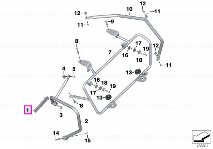46548382537 - Consolă - BMW Motorrad - K80, K81 - de la 01.02.2018 - Original BMW Motorrad Group - BavAUTO