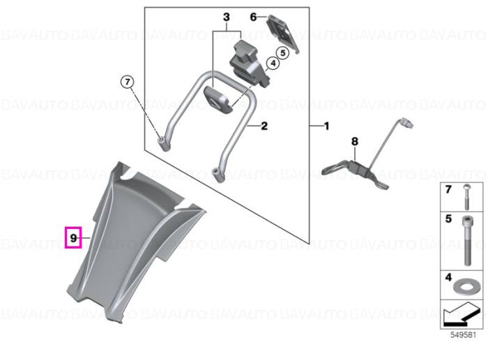 46635A86BA8 - Piesa de schimb - BMW Motorrad - Original BMW Motorrad Group - BavAUTO