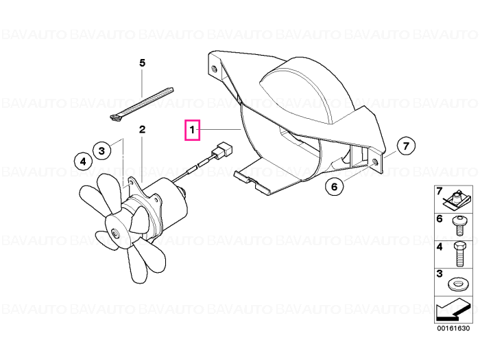 46637690869 - Fan shroud  - Original BMW Motorrad