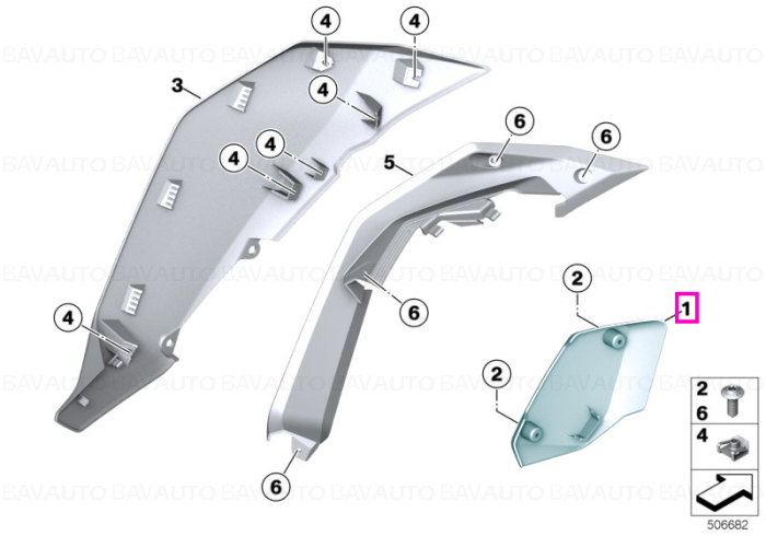 46638403916 - Trim, air duct, right - BMW Motorrad - K84 - de la 01.11.2019 - Original BMW Motorrad Group - BavAUTO