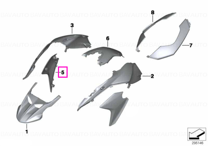 46638534980 - Capac lateral dreapta KALAMATA KALAMATA MET. - BMW Motorrad - Original BMW Motorrad
