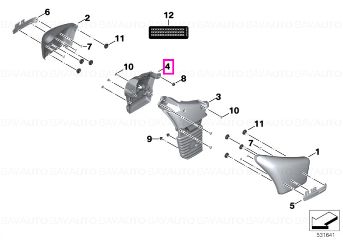 46639480688 - Piesa de schimb originala BMW Group - 46639480688 - BMW Motorrad - Original BMW Motorrad Group - BavAUTO