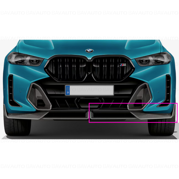 Ornament aerodinamic fata, stanga, carbon, "M Performance" - BMW X6 G06 LCI