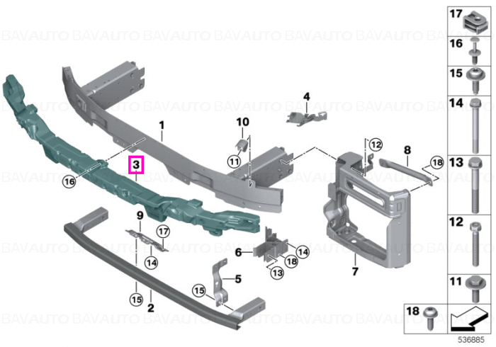 Amortizor impact frontal, M - BMW X6 G06 LCI