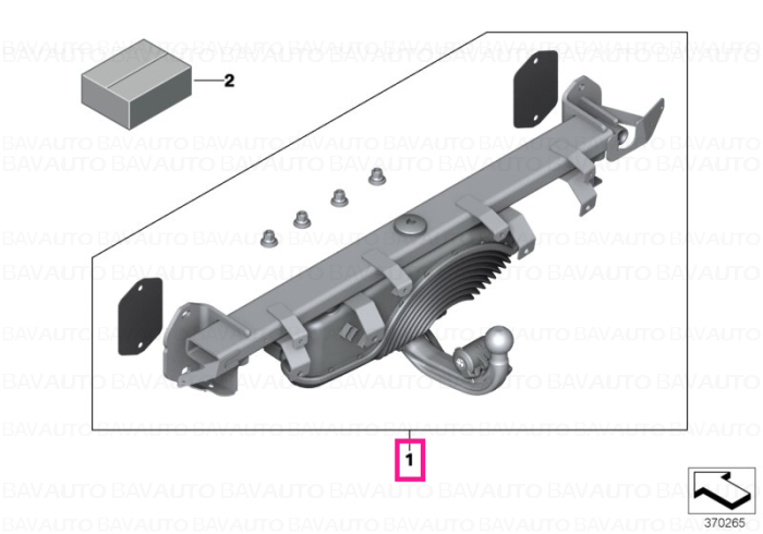 51125A11DF9 - Carlig de remorcare cu sistem electric de pivotare - BMW X5 G05 F95M5, X6 G06 F96M6, XM G09 - Original BMW