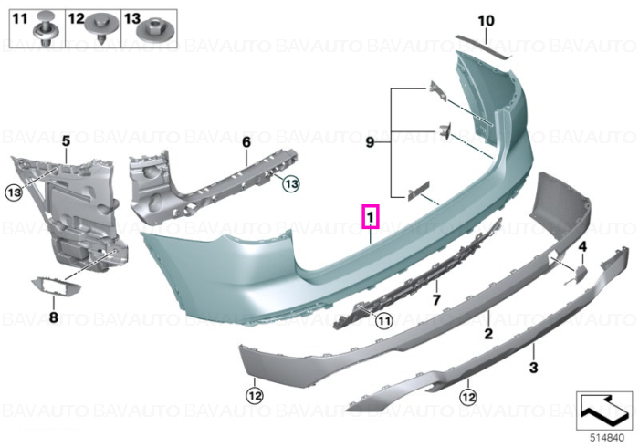 Bara superioara protectie spate, PMA - BMW X3 G01 LCI