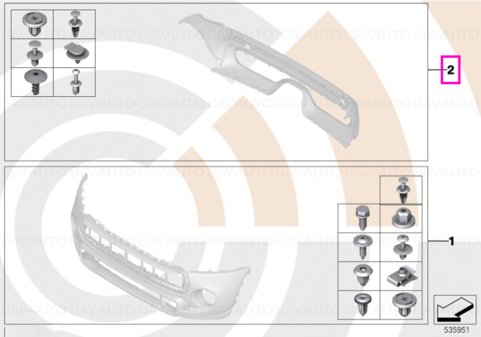 Set piese bara spate, Kit Value Parts - Mini Cabrio F57, F55, F56