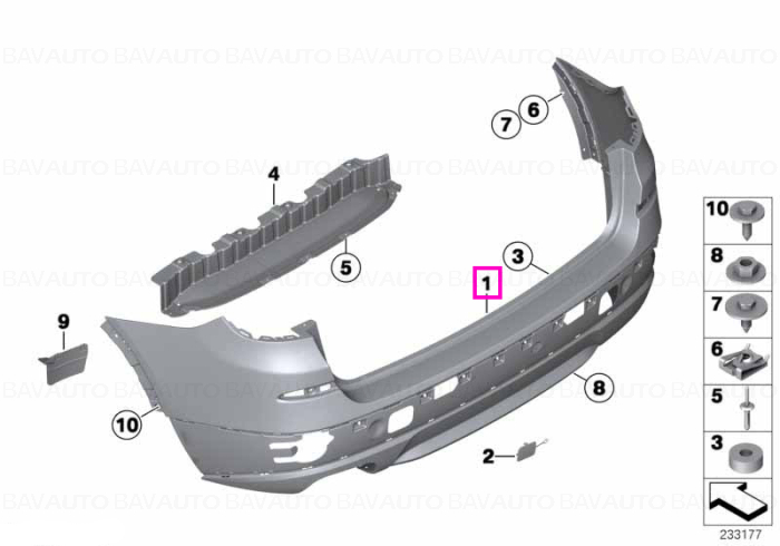 51127278474 - Panou bara spate amorsă - BMW - X3 F25 - de la 01.09.2010 - Original BMW Group - BavAUTO