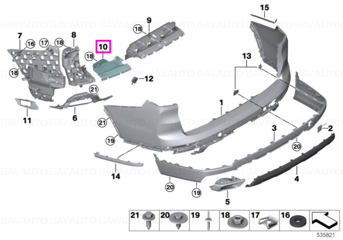 51127487528 - Suport bara spate dreapta - BMW - X7 G07 - de la 03.12.2018 - Original BMW Group - BavAUTO