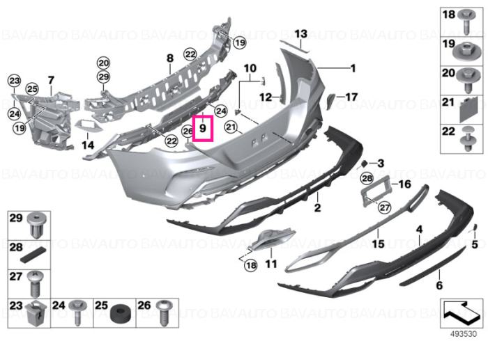 51128075245 - Adapter for support rear -M- - Original BMW