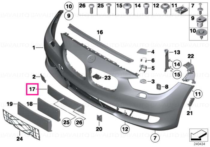 51137200746 - Licence plate base - Original BMW