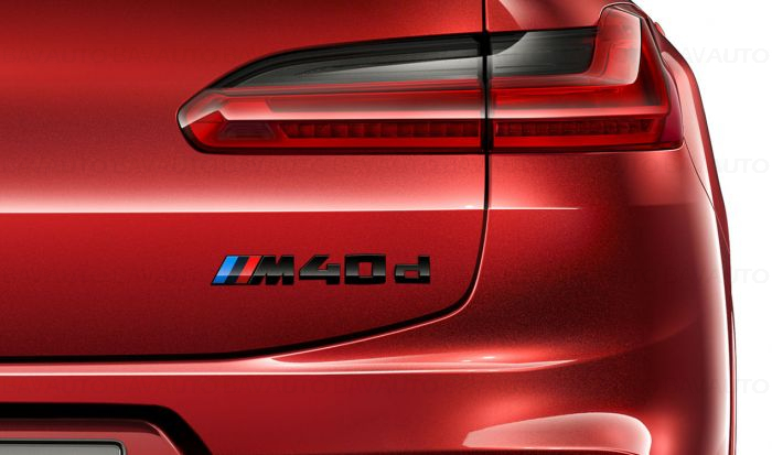 51142472835 - Emblema portbagaj neagra "M 40d" - "BMW M Performance" - BMW G02, G02N