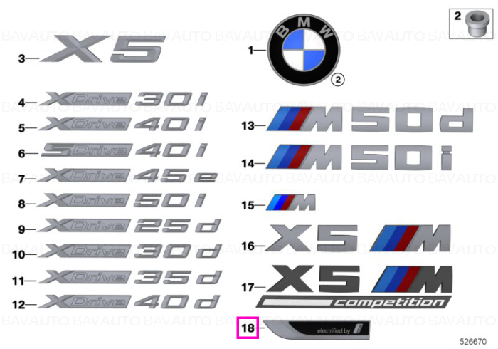 51145A2E8F8 - Piesa de schimb originala BMW Group - 51145A2E8F8 - Original BMW Group - BavAUTO