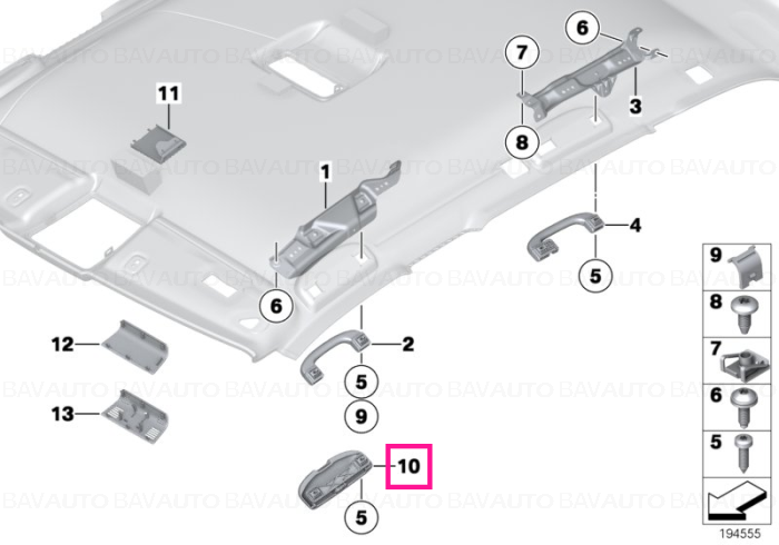 51164862873 - Spectacles tray BEIGE - Original BMW
