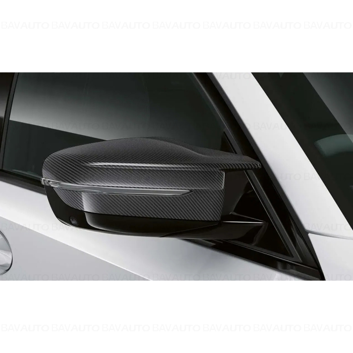 Ornament/Carcasa oglina laterala, dreapta, fibra de carbon, M Performance - BMW Seria 2 G42 G87M2, Seria 3 G20 G21 G80M3 G81M3, Seria 4 G22 G23 G26 G82M4 G83M4, i4 G26 (RHD - volan pe partea dreapta)