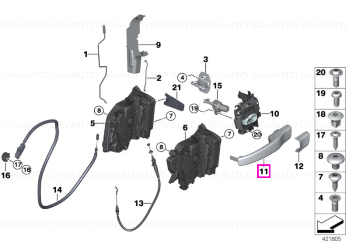 51217379772 - Suport maner, dreapta grunduit - BMW - i3 I01, i3 I01 LCI - de la 02.09.2013 - Original BMW Group - BavAUTO