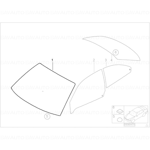 51317067903 - Parbriz tenta verde cu infrarosu - BMW Seria 3 E46 Compact | BavAUTO