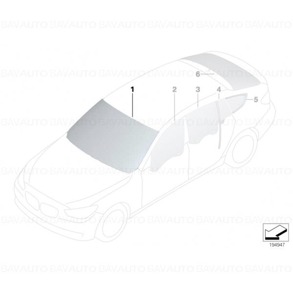 51317199807 - Parbriz tenta verde - BMW Seria 5 F07 | BavAUTO
