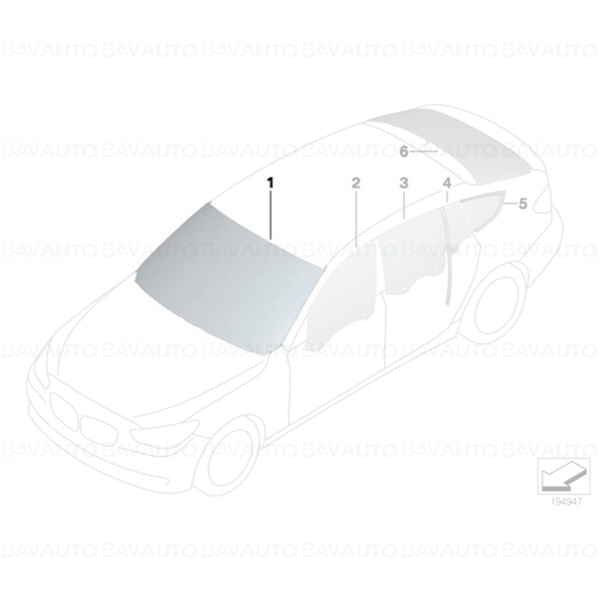 51317199809 - Parbriz tenta verde - BMW Seria 5 F07 | BavAUTO