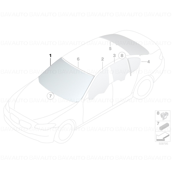51317203149 - Parbriz tenta verde - BMW Seria 5 F10, F11 | BavAUTO
