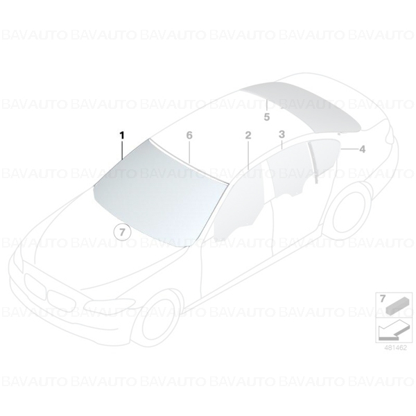 51317203151 - Parbriz tenta verde - BMW Seria 5 F10, F11 | BavAUTO