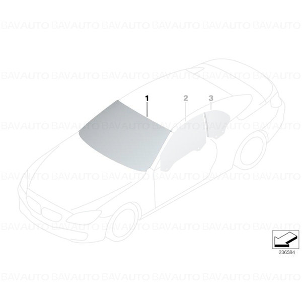51317227331 - Parbriz tenta verde - BMW Seria 6 F06, F12, F13 | BavAUTO