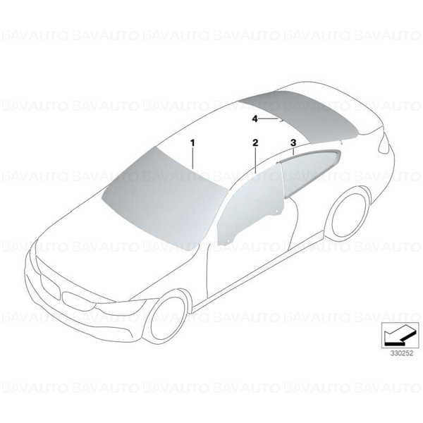 51317285896 - Parbriz tenta verde - BMW Seria 4 F32, F36 | BavAUTO